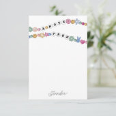 Vriendschap Armband Meisje Sieraden Kinder Geperso Bedankkaart (Staand voorkant)