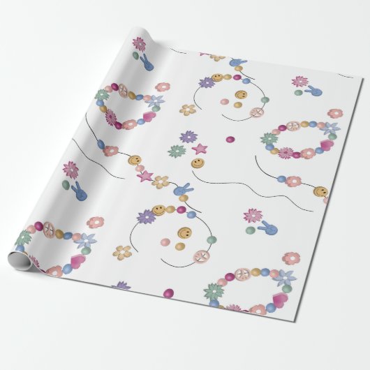 Vriendschap Armband Meisje Sieraden Patroon Cadeaupapier (Uitgerold)