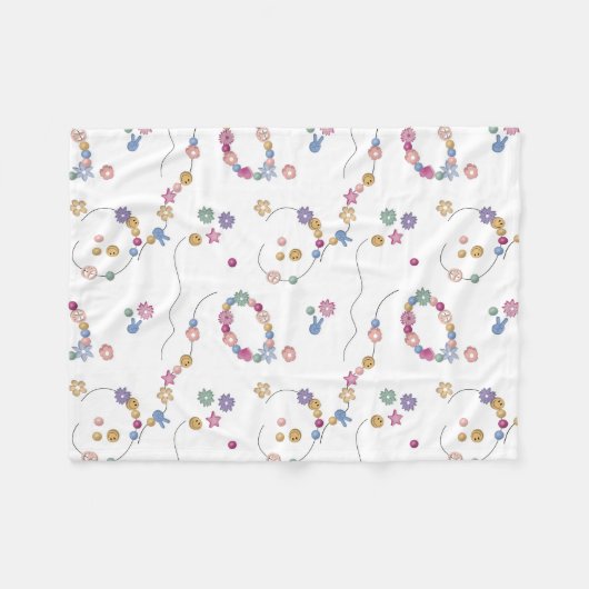 Vriendschap Armband Meisje Sieraden Patroon Fleece Deken (Voorkant (Horizontaal))