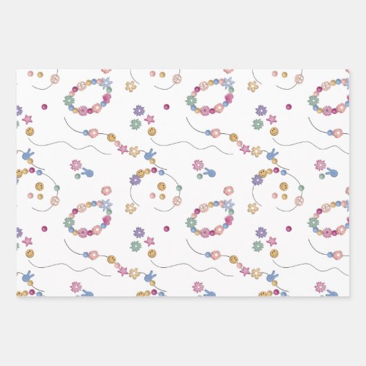 Vriendschap Armband Meisje Sieraden Patroon Inpakpapier Vel (Voorkant 2)