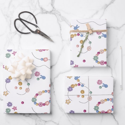 Vriendschap Armband Meisje Sieraden Patroon Inpakpapier Vel (Voorkant)