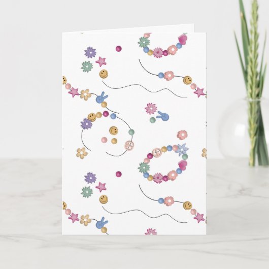 Vriendschap Armband Meisje Sieraden Patroon Kaart (Voorkant)