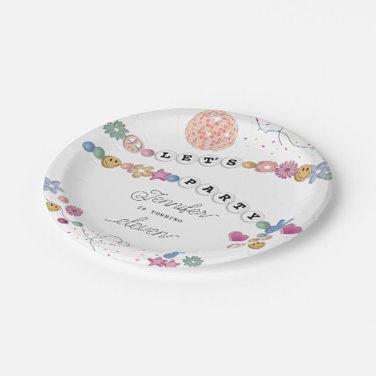 Vriendschap Armband Meisje Sieraden Verjaardagsfee Papieren Bordje (Gekanteld)