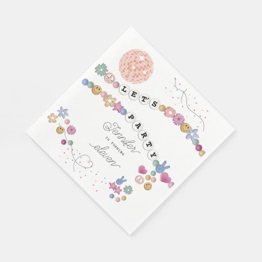 Vriendschap Armband Meisje Sieraden Verjaardagsfee Servet (Hoek)