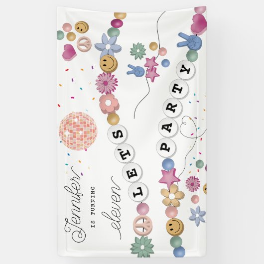 Vriendschap Armband Meisje Sieraden Verjaardagsfee Spandoek (Verticaal)