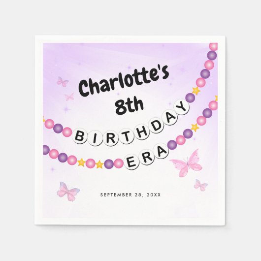 Vriendschap Armband Meisjes Verjaardag Era Party Servet (Voorkant)