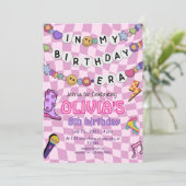 Vriendschap Armband Meisjes Verjaardag Retro Groov Kaart (Staand voorkant)