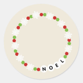 Vriendschap Armband Noel Kerstfeest Ronde Sticker