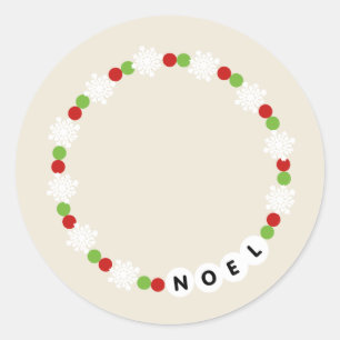Vriendschap Armband Noel Kerstfeest Ronde Sticker