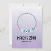 Vriendschap Armband TYSM Verjaardag Dank u Paarse Bedankkaart (Voorkant)