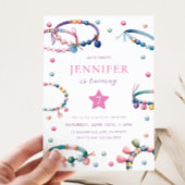 Vriendschap armband Verjaardag Party uitnodiging