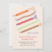 Vriendschap Armband Verjaardagsfeestuitnodigingen Kaart (Voorkant)