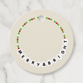 Vriendschap Armband Vrolijk en Helder Kerstmis Bedankjes Labels
