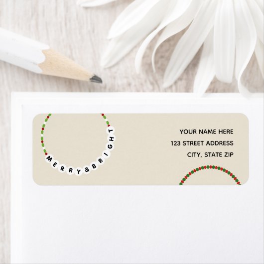 Vriendschap Armband Vrolijk en helder Kerstmis Etiket (Insitu)