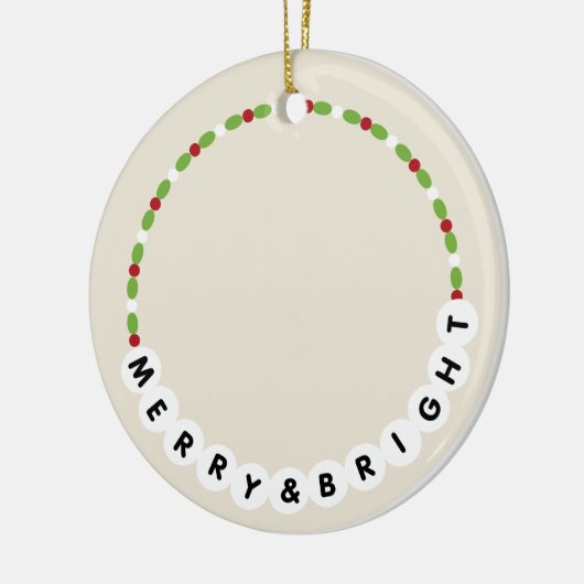Vriendschap Armband Vrolijk en helder Kerstmis Keramisch Ornament (Links)