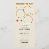 Vriendschap Armbanden Friendsgiving Thanksgiving Menu (Voorkant)