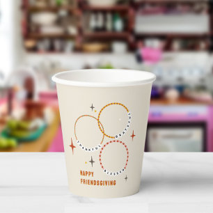 Vriendschap Armbanden Friendsgiving Thanksgiving Papieren Bekers