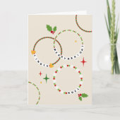 Vriendschap Armbanden Kerstfeest Feestdagen Kaart (Voorkant)