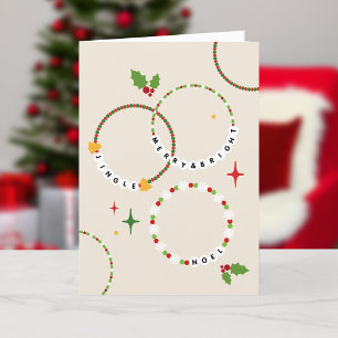 Vriendschap Armbanden Kerstfeest Feestdagen Kaart