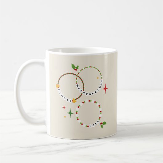 Vriendschap Armbanden Kerstfeest Koffiemok (Links)