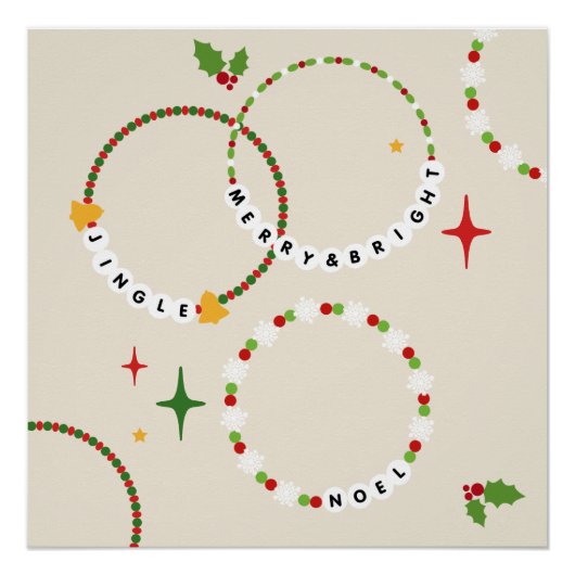 Vriendschap Armbanden Kerstfeest Perfect Poster (Voorkant)