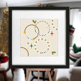 Vriendschap Armbanden Kerstfeest Perfect Poster
