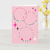 Vriendschap Armbanden Klasse van 2024 Afstuderen Kaart (Gele Bloem)