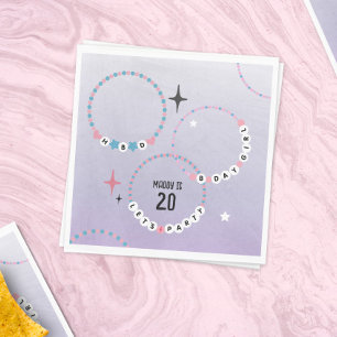 Vriendschap Armbanden Paarse Verjaardag Servet