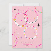 Vriendschap Armbanden Roze Kerstmis Foto Kaart (Voorkant)