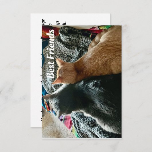 vriendschap bedankkaart (Voorkant / Achterkant)