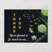 vriendschap bedankt kaart (Voorkant)