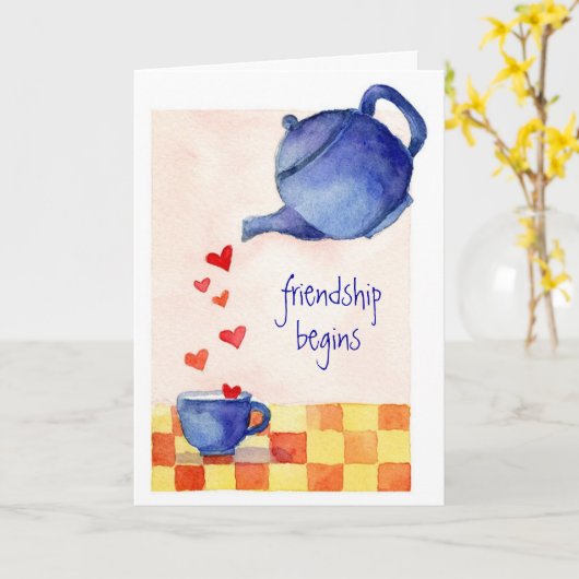 Vriendschap begint - Kaart (Gele Bloem)