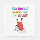 Vriendschap begint uit hart juli demon 30 vrienden servet (Voorkant)
