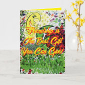 Vriendschap beste cadeau kind verjaardagskaart kaart (Gele Bloem)