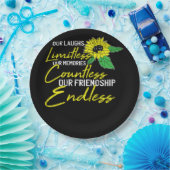 Vriendschap Beste-Vriend Schattige Zonnebloem Best Papieren Bordje (Feest)