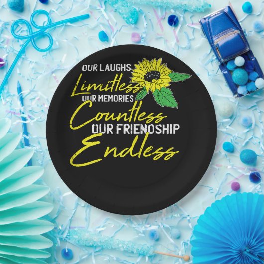 Vriendschap Beste-Vriend Schattige Zonnebloem Best Papieren Bordje (Feest)