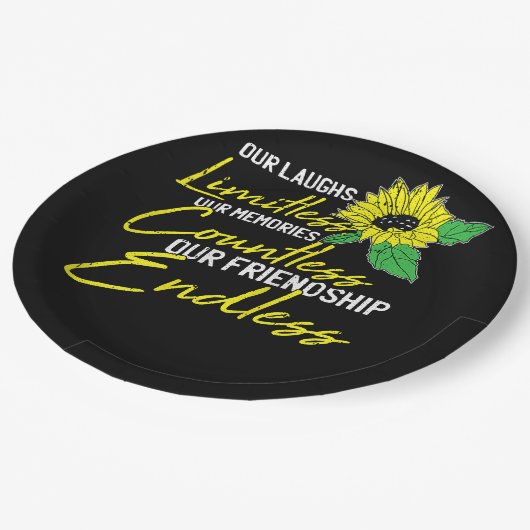 Vriendschap Beste-Vriend Schattige Zonnebloem Best Papieren Bordje (Gekanteld)