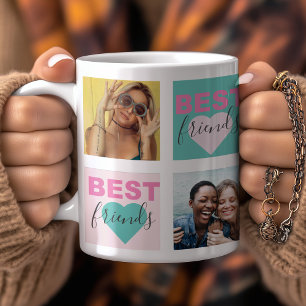 Vriendschap BFF Fotocollage Hart Koffiemok