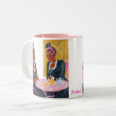 Vriendschap bij de Roze Tafel Mok (Voorkant links)