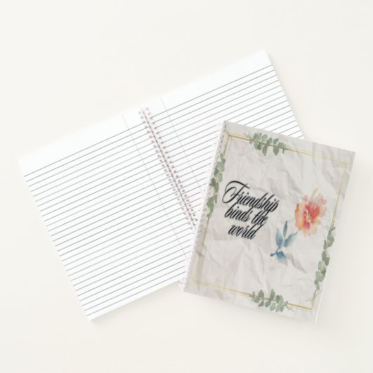 Vriendschap bindt de wereld notitieboek (Binnen)