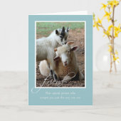 Vriendschap Blank Note Kaart met schapen en geiten (Gele Bloem)