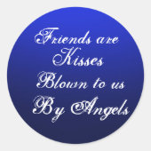 Vriendschap Blauwe Stickers (Voorkant)