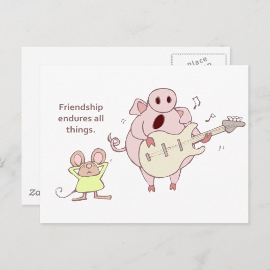 VRIENDSCHAP BLIJFT BESTAAN BRIEFKAART (Voorkant / Achterkant)