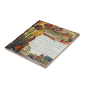 Vriendschap Bloemen Vlinders Mixed Media Collage Tegeltje (Zijkant)