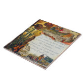 Vriendschap Bloemen Vlinders Mixed Media Collage Tegeltje (Zijkant)