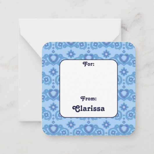 Vriendschap Blue Moon Kind's School Valentijnsdag Notitiekaartje (Achterkant)