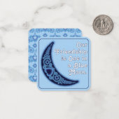 Vriendschap Blue Moon Kind's School Valentijnsdag Notitiekaartje (Voorkant / Achterkant in situ)