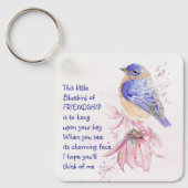 Vriendschap Bluebird Think of Me Gepersonaliseerd Sleutelhanger (Voorkant)