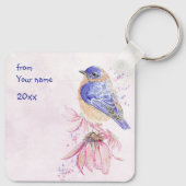 Vriendschap Bluebird Think of Me Gepersonaliseerd Sleutelhanger (Achterkant)