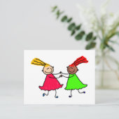 vriendschap briefkaart (Staand voorkant)